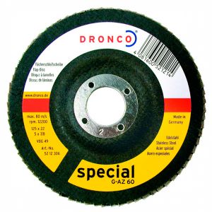 Шлифовальный круг, сталь, дерево DRONCO G-AZ A 60 , special,  125 мм, 5212386 ― DRONCO SHOP