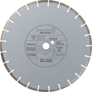 Алмазный отрезной круг, сухой рез, DRONCO LT+N156, special, универсальный ø 250 мм, для станков 4252130 ― DRONCO SHOP